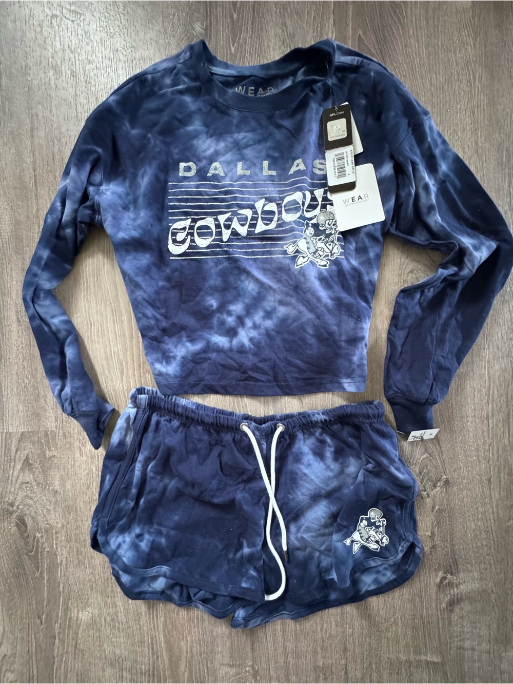 Dallas Cowboys Women’s  Navy Tie-Dye Pajama Set